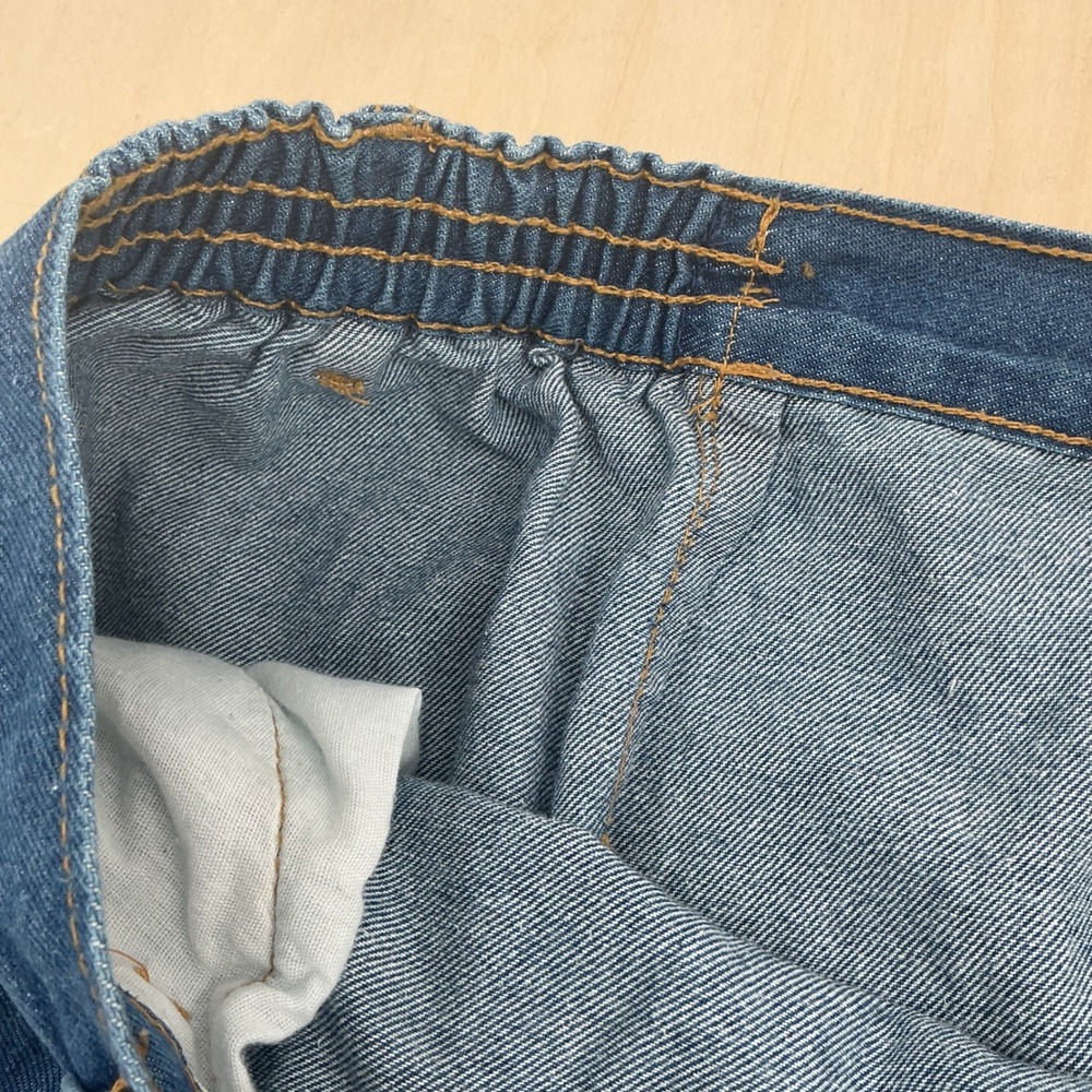 Woman Within Button Front A-Line Midi 90s Denim Skirt Wms 22W Blue Cottagecore - Picture 6 of 10